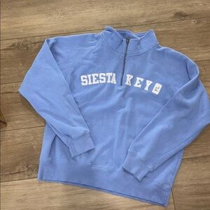 Blue 84 Light Blue Siesta Key Half-Zip Sweatshirt size small